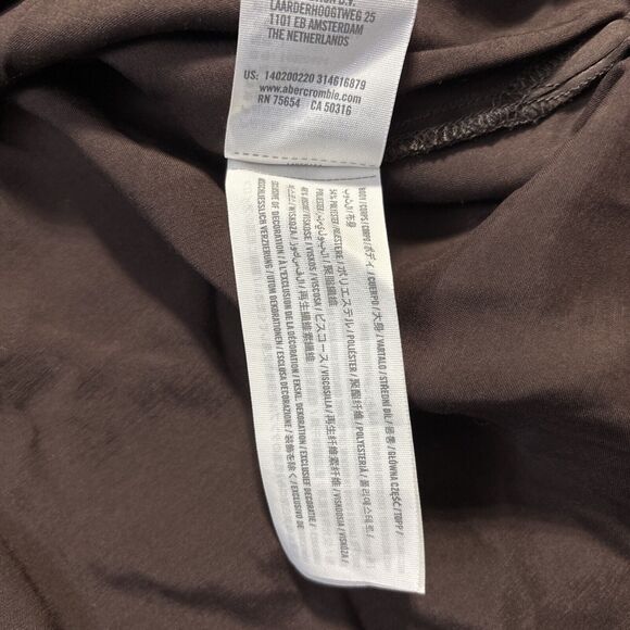 New Abercrombie Fitch Shirt Women Viscose/Poly L Button Up Pocket Blouse $70 NWT - Picture 8 of 9